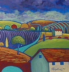 Detail Image for art Tuscan  Landscape Triptych