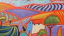 Detail Image for art Purple Sky With Orange Road
