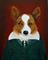 Art: Corgi in Suit by Artist paintedbyevie