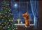 Art: Santa Serenade by Artist paintedbyevie