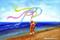 Art: Skipping Along by Artist paintedbyevie