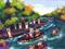 Art: Doglet Canoe Race by Artist paintedbyevie