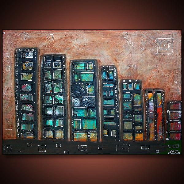 Art: City Squared by Artist Laura Barbosa