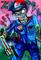 Art: zombie cop by Laura Barbosa 24x36 by Artist Laura Barbosa