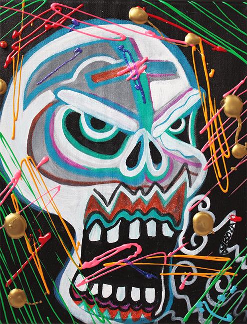 Art: Carnie Skull by Artist Laura Barbosa