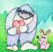 Art: The Bigfoot and The Jackalope by Artist Laura Barbosa