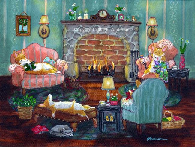 Art: Hunkered Down by Artist paintedbyevie