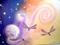 Art: Dragonflies & Moon by Artist Cynthia Schmidt