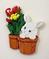 Art: Bunny Surprise...Painted Intarsia Art by Artist Gina Stern