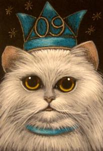 Detail Image for art SILVER CAT - HAPPY NEW YEAR 2009