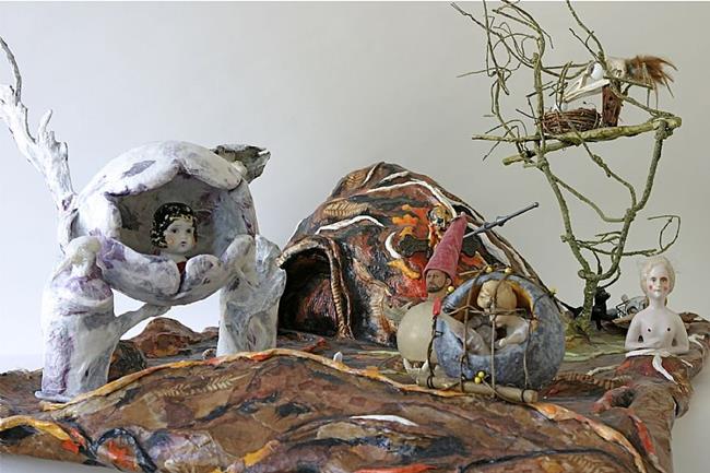 Art: Homage to H. Bosch    Detail by Artist Ruth Edward Anderson