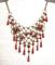 Art: Chain Maille Brass and Red Jasper Fashion Necklace by Artist Sparkle Plenty Fine Beaded Jewellery