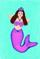 Art: Purple Princess Mermaid by Artist Paula M Parker