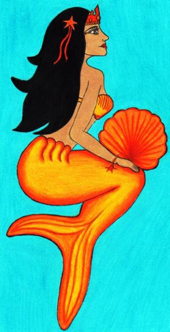 Art: Mermaid Princess 1 by Artist Paula M Parker