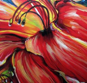 Detail Image for art BELOVED RED LILY GICLEE PRINT
