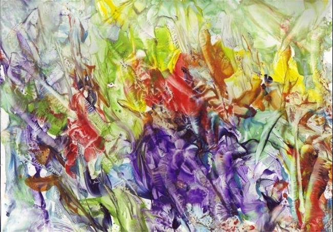 Art: ENCAUSTIC ABSTRACT # 175 by Artist Ulrike 'Ricky' Martin