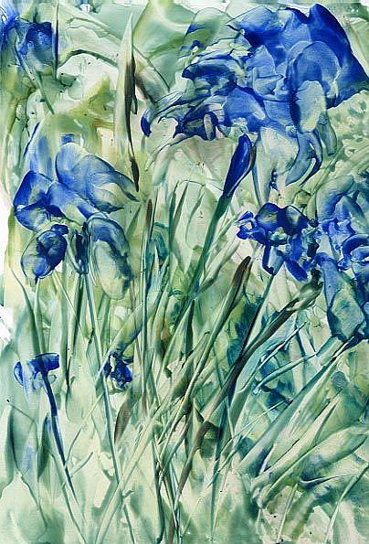 Art: Abstract Iris by Artist Ulrike 'Ricky' Martin