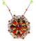 Art: Necklace with Unique Hand-Fabricated Vintage Red Glass Pendant  by Artist Sparkle Plenty Fine Beaded Jewellery