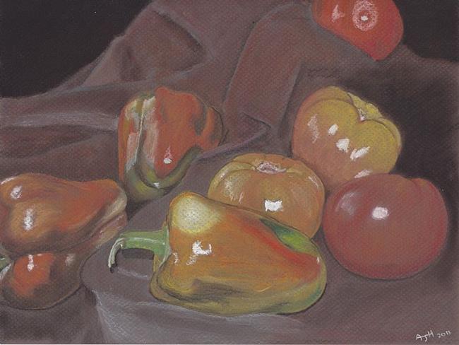 Art: Peppers Challenge by Artist Amy J Hipple