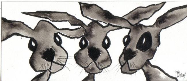 Art: THREE AMIGOS h1171 by Artist Dawn Barker