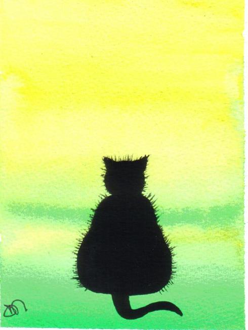 Art: BLACK CAT by Artist Dawn Barker