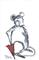 Art: MOUSE with BROLLY m112 by Artist Dawn Barker
