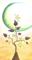 Art: Moon Tree green by Artist Cynthia Schmidt