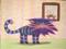 Art: Cranky Cat With Fish Bowl by Artist Cynthia Schmidt