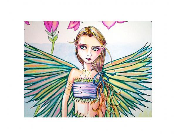 Art: April fairy close up by Artist Molly Harrison