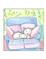 Art: Snowball on Periwinkle chair by Artist Molly Harrison
