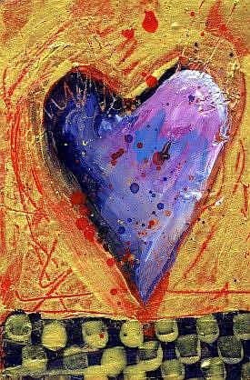 Art: aceo heart 2 by Artist Susan Frank