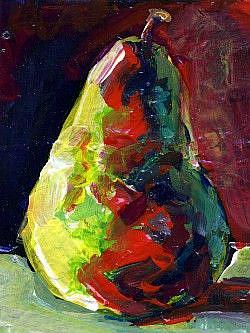 Art: Aceo pear of 07 22 by Artist Susan Frank
