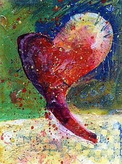 Art: aceo heart 4 by Artist Susan Frank