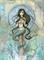 Art: Silver Moon Mermaid by Artist Molly Harrison