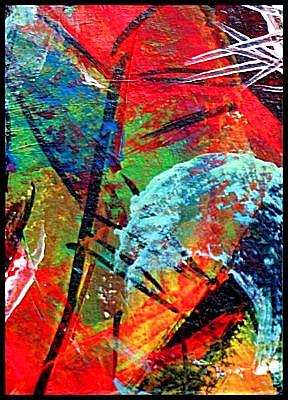 Art: Abstract ACEO 025 by Artist Amanda Hone