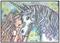 Art: aceo elf maiden and unicorn by Artist Molly Harrison