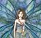 Art: annika in blue close up by Artist Molly Harrison