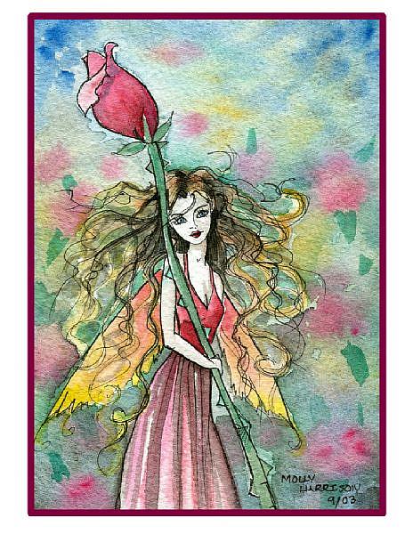 Art: Rose Red by Artist Molly Harrison