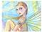 Art: The Fairy on the Mushroom close up by Artist Molly Harrison