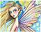 Art: Fairy in Pink Close up by Artist Molly Harrison