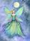 Art: Green Fae and the Moon by Artist Molly Harrison