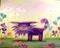 Art: Cranky Cat in Flowers by Artist Cynthia Schmidt