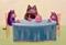 Art: Kitty Tea Party 1-06 by Artist Cynthia Schmidt