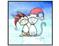 Art: Bunny and Kitty Christmas by Artist Molly Harrison