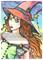 Art: aceo redhead and smokey by Artist Molly Harrison