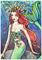 Art: ACEO Jewel Mermaid by Artist Molly Harrison