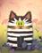 Art: Striped Kitty by Artist Cynthia Schmidt