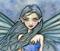 Art: Smokey Blue close up by Artist Molly Harrison