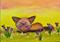 Art: Siamese Cranky Cat by Artist Cynthia Schmidt