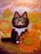 Art: Tuxedo Kitty Cat by Artist Cynthia Schmidt